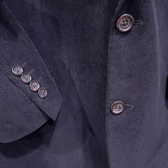 RRL Ralph Lauren Corduroy Sport Coat Black Two Button Stretch Mens 48R - Picture 3 of 8